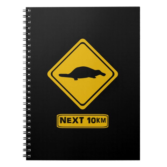 beware platypus spiral notebook (Front)