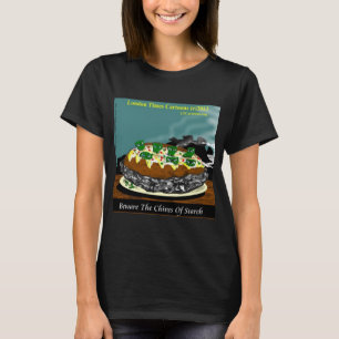 Beware the Chives of Starch – Funny Foodie Cartoon T-Shirt