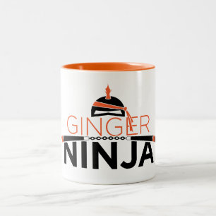 Beware the Ginger Ninja! Two-Tone Coffee Mug