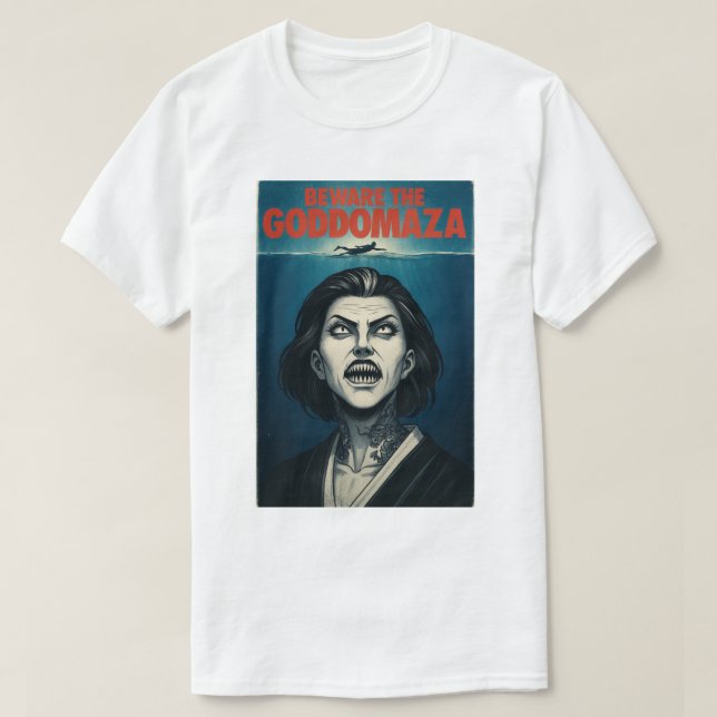 BEWARE THE GODDOMAZA  T-Shirt (Design Front)