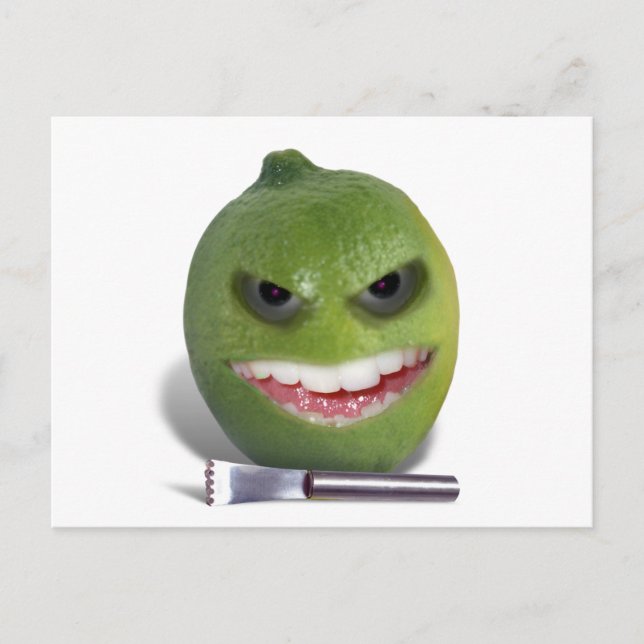 Beware the Lime with a Zester Postcard (Front)