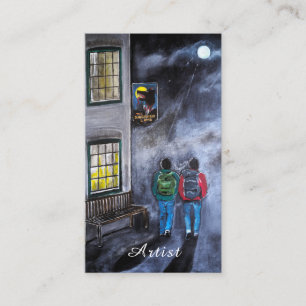 Beware the Moon Painting by Alfred Fox Business Card
