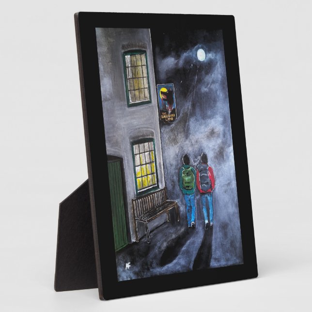 Beware the Moon Painting by Alfred Fox Plaque (Side)