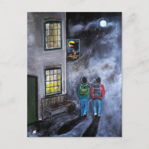 Beware the Moon Painting by Alfred Fox Postcard
