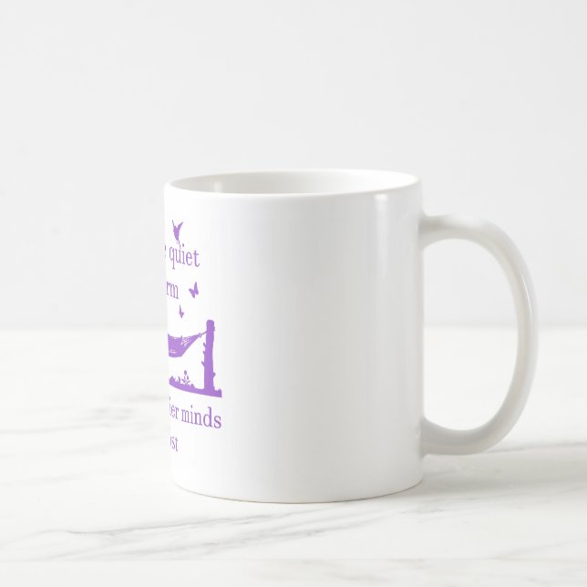 Beware The Quiet Bookworm (purple) Coffee Mug (Right)