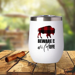 Beware Wild Life Buffalo Plaid ID669