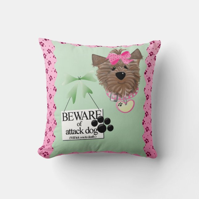BewareThrow Pillow 20" x 20" (Front)