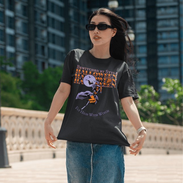 Bewitched by Style: Fly High With Witch Halloween T-Shirt (Creator Uploaded)