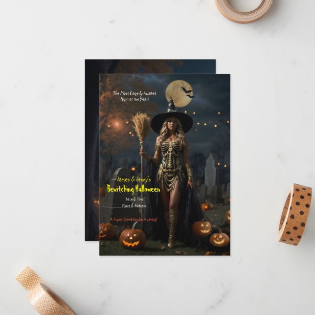 Bewitching Halloween  Card (Front/Back In Situ)
