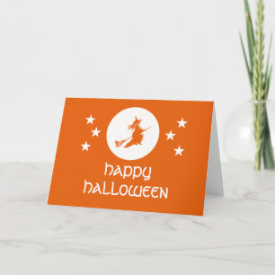 Bewitching Halloween Greeting Card, Orange Card