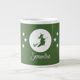 Bewitching Halloween Jumbo Mug, Green Large Coffee Mug