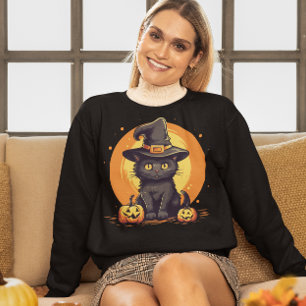 Bewitching Halloween Kitty Cat Sweatshirt