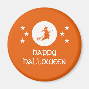 Bewitching Halloween Magnet, Orange Magnet