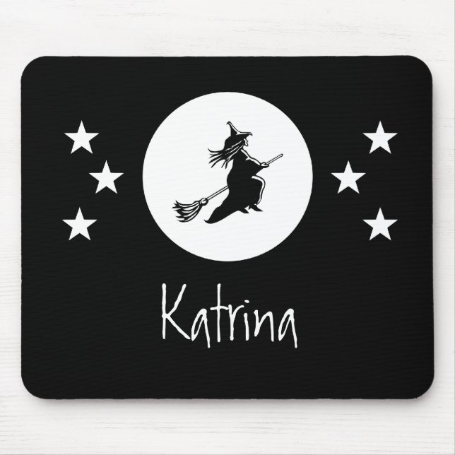 Bewitching Halloween Mousepad, Black Mouse Pad (Front)