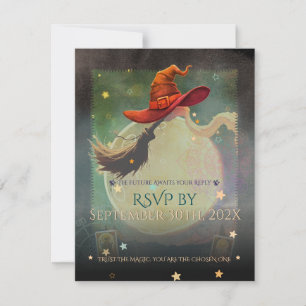 Bewitching Night Celestial Halloween RSVP Card