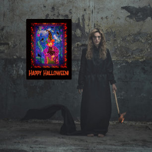 Bewitching Spooky personalised Halloween Décor Poster