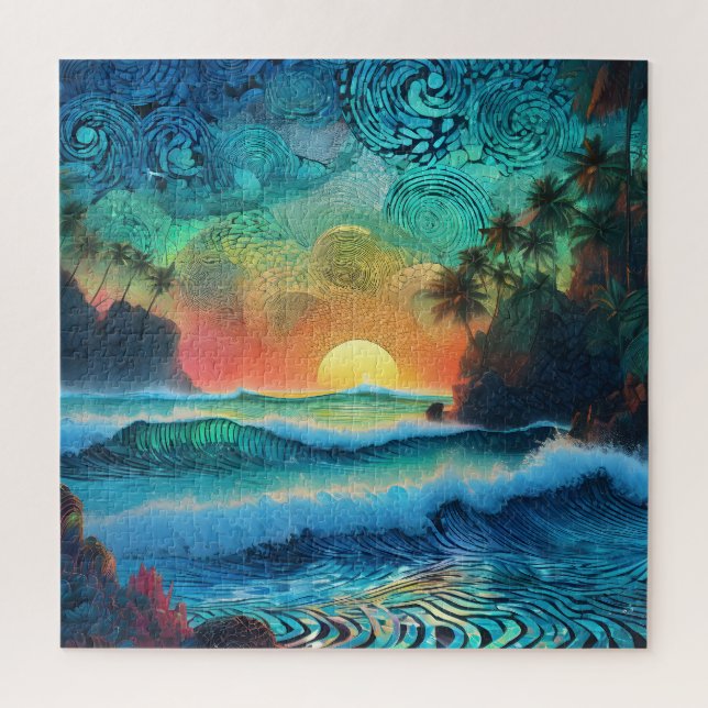 Beyond Blues Seascape Jigsaw Puzzle (Vertical)