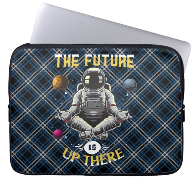 Beyond Boundaries: Future is Up There - Astronaut Laptop Sleeve (Front)