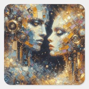 Beyond Feeling - Futurist Series Art Collection Square Sticker