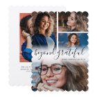 Beyond Grateful Photo Graduation Thank You Card