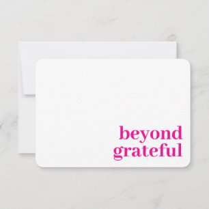 Beyond Grateful Thank You Modern Elegant Card