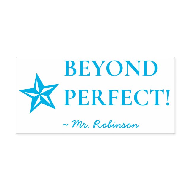"BEYOND PERFECT!" Tutor Feedback Rubber Stamp (Design)