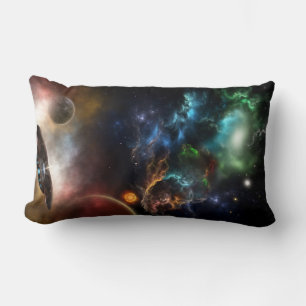 Beyond Space & Time Fractal Art Lumbar Cushion