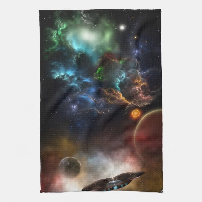 Beyond Space & Time	 Fractal Art Tea Towel (Vertical)
