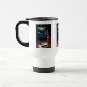Beyond Space & Time Fractal Art Travel Mug