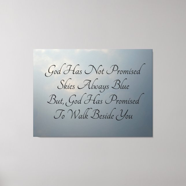 Beyond the Clouds on a Canvas Print (Front)