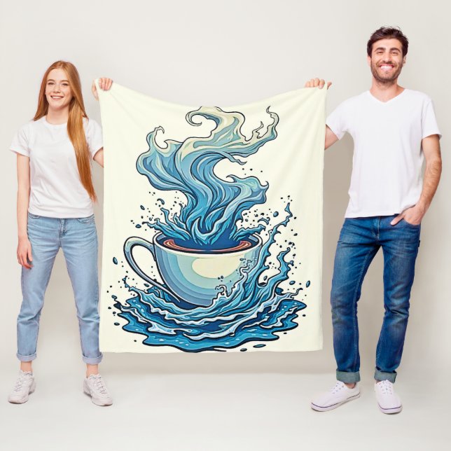 Beyond the Daily Cup Fleece Blanket (In Situ)