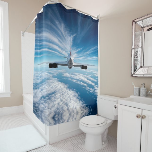 Beyond the Horizon: Concorde from Behind Shower Curtain (In Situ)