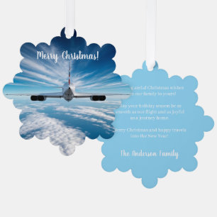 Beyond the Horizon: Concorde from Behind Tree Decoration Card