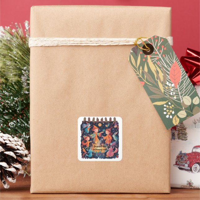 Beyond the Ordinary Veil Square Sticker (Holiday)