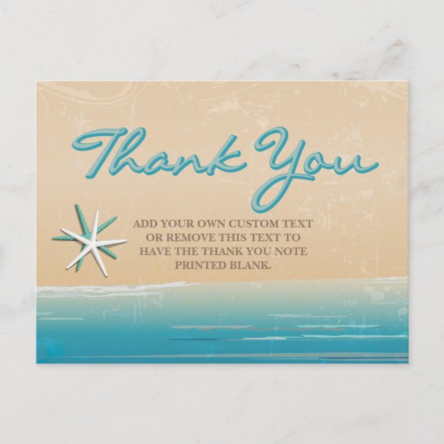 Beyond The Sea, Beach Thank You Cards (Front)