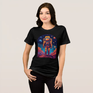 "Beyond the Stars: Astronaut Silhouette T-Shirt De Tri-Blend Shirt