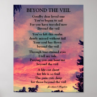 BEYOND THE VEIL POEM  POSTER