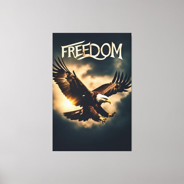 Beyond Wings: Freedom with an Eagle Canvas Print (Front)