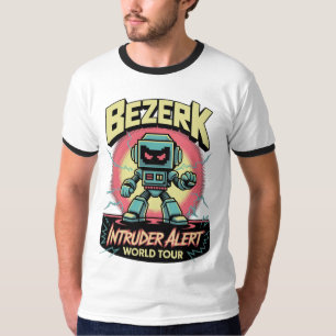 Bezerk Intruder Alert World Tour Retro Arcade  T-Shirt