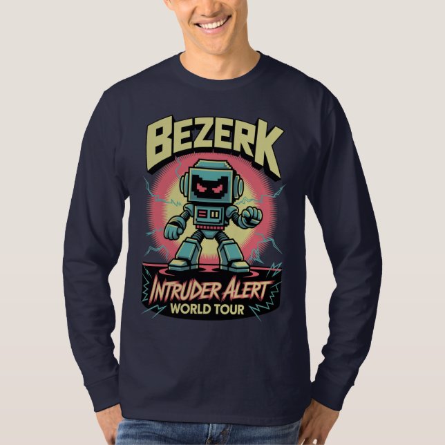Bezerk Intruder Alert World Tour Retro Arcade  T-Shirt (Front)