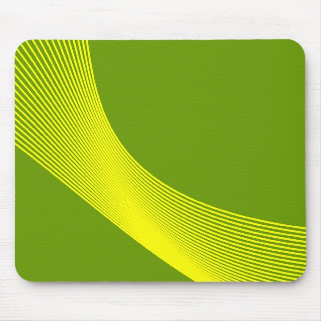 Bézier Curves - Yellow on Grass Green 669900 Mouse Pad (Front)