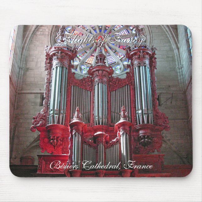 Beziers Cathedral - Flights of Fancy Mouse Pad (Front)