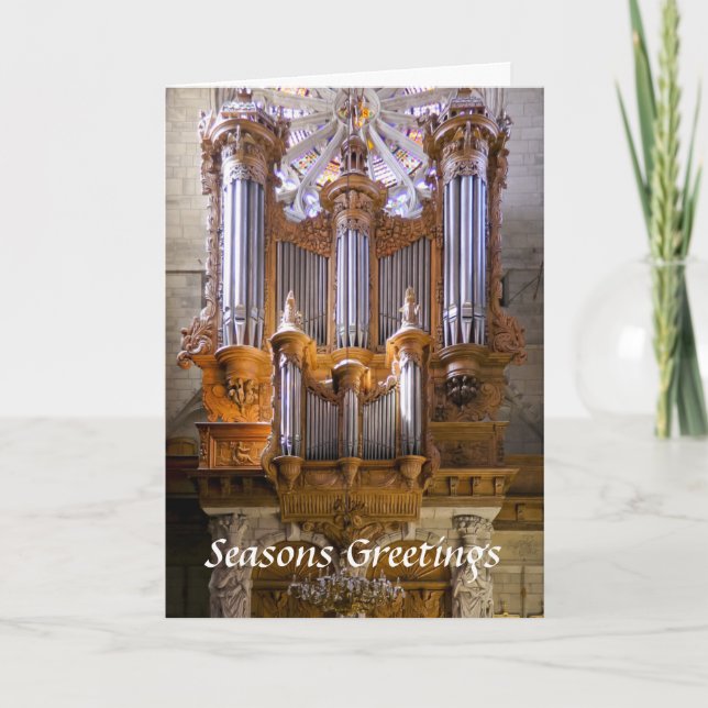 Béziers Cathedral organ Christmas card (Front)