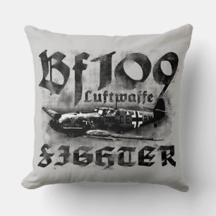 Bf 109 Grade A Cotton Throw Pillow 20x20