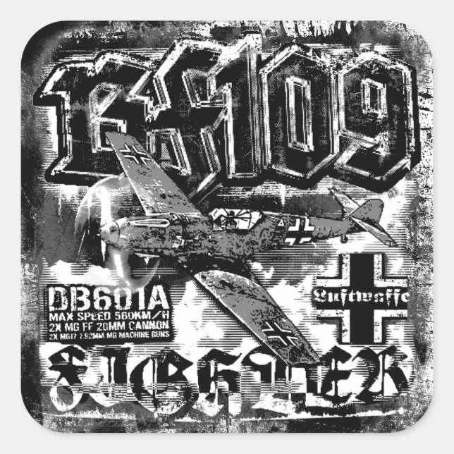 Bf 109 square sticker (Front)