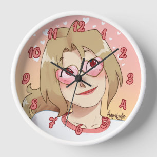 BF Amber with Heart Sunglasses Clock