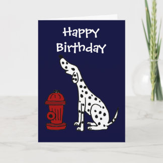 BF- Cute Dalmatian Dog Birthday Card