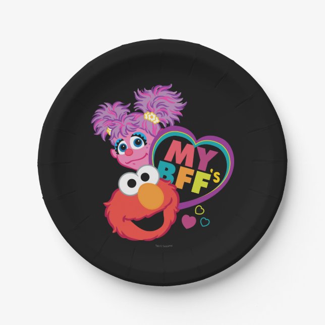 BFF Abby and Elmo Paper Plate (Front)