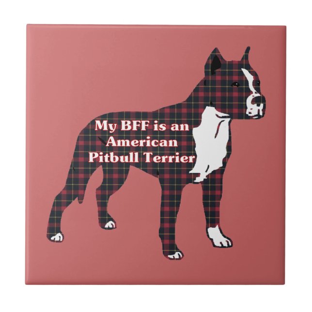 BFF American Pitbull Terrier Tile (Front)