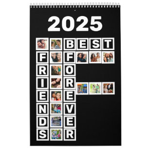 BFF Best Friends Forever 27 Photo Collage Template Calendar